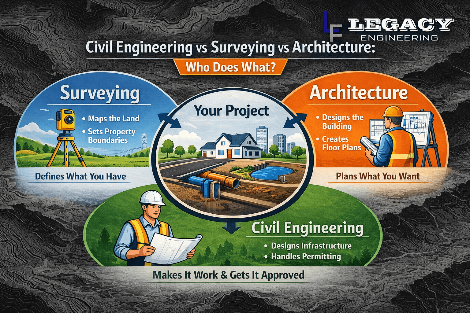Civil Engineering vs Surveying vs Architecture: Who Does What?