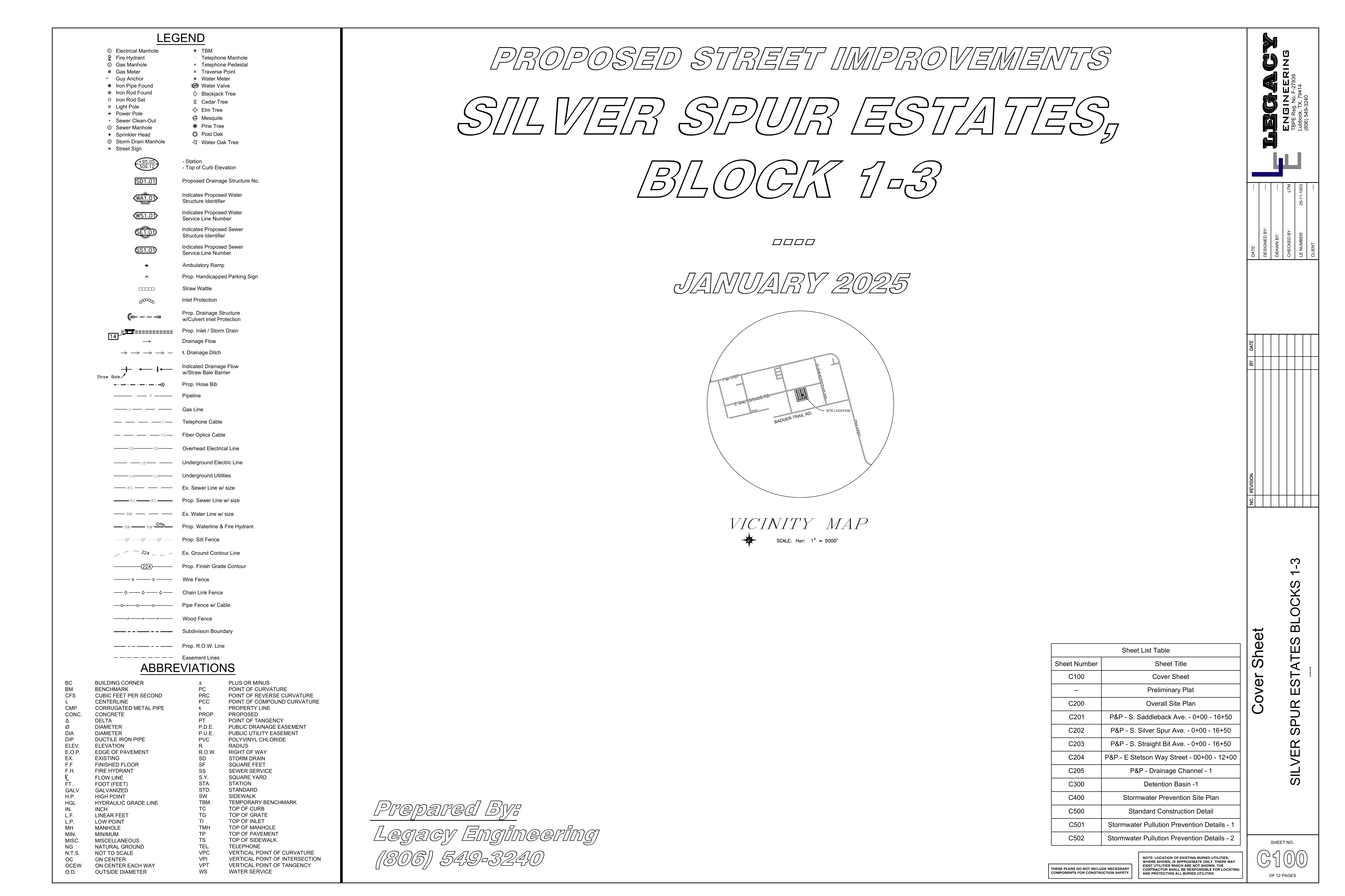 Silver Spur Estates, Blocks 1-3